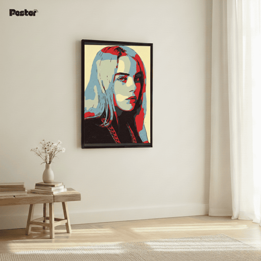 Billie Eilish Pop Art Canvas - Framed Poster #P123 - Postor.pk