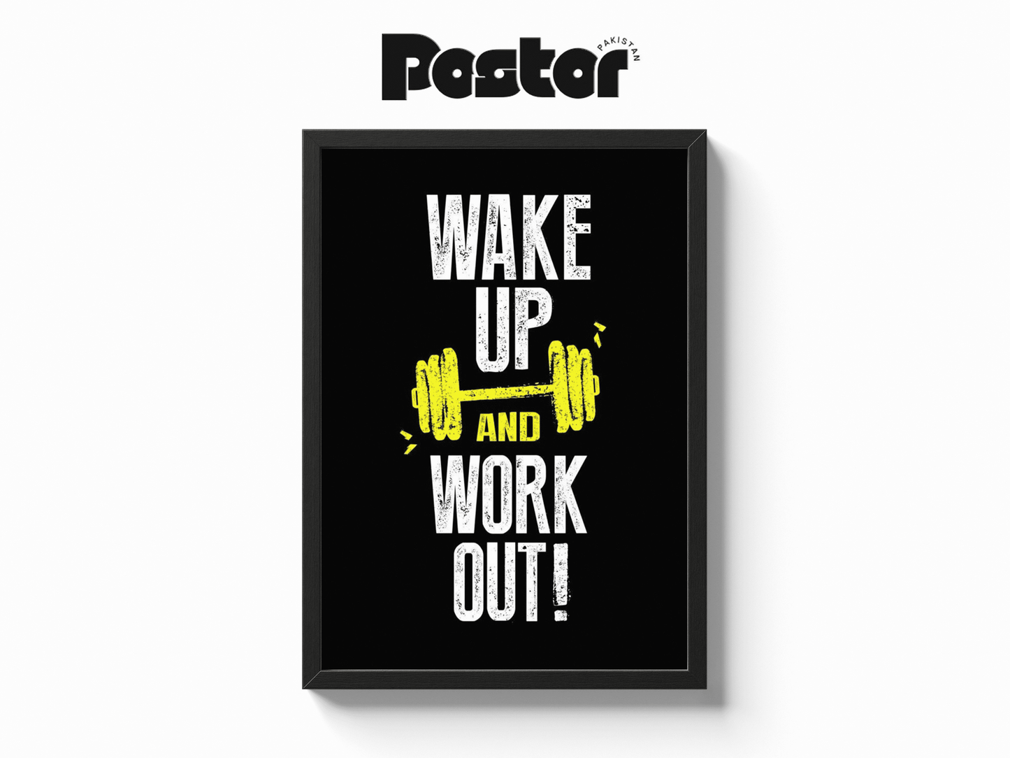 "Wake Up And Work Out" Motivational Gym Framed Poster - #P014