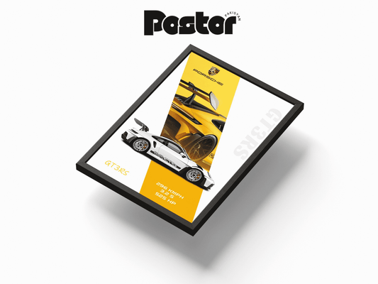 Porsche GT3RS Framed Poster with Stats - #P090