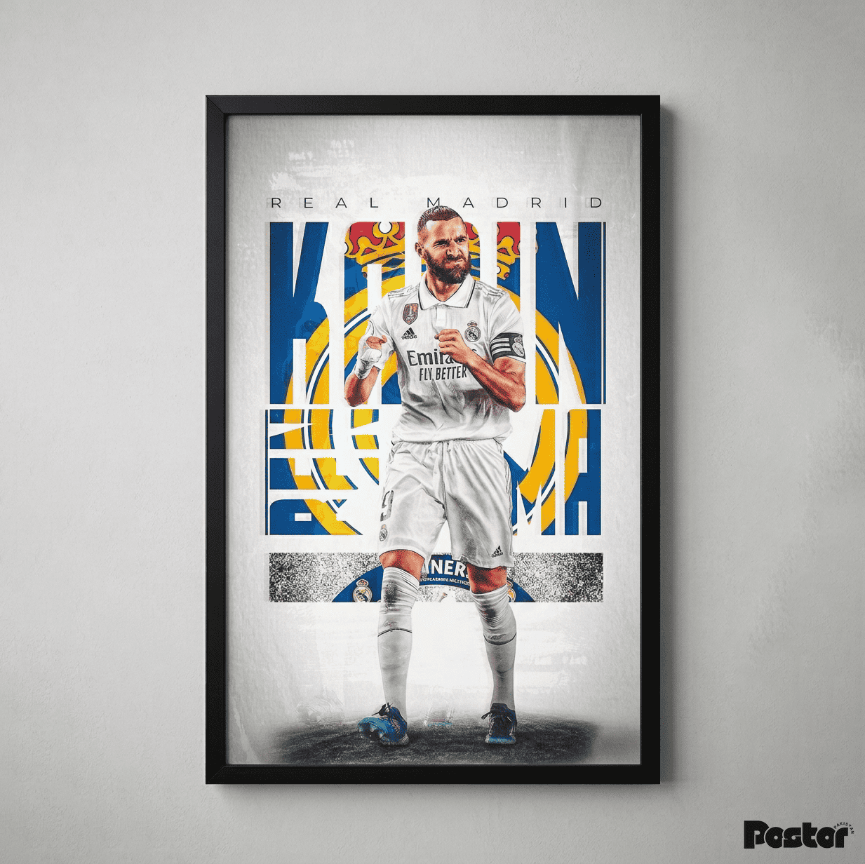 Karim Benzema Real Madrid Legacy Framed Football Poster - #P135