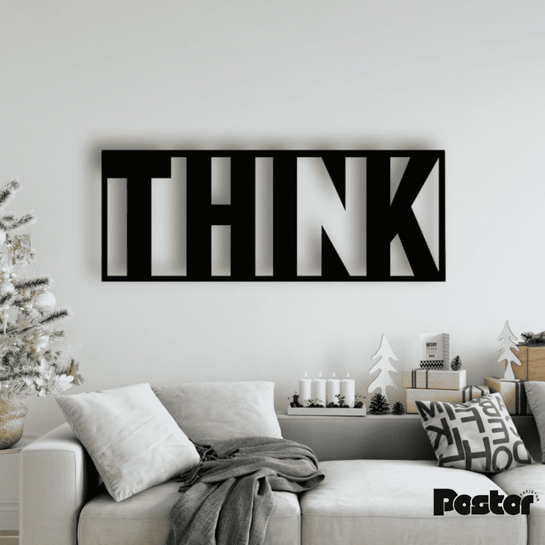 "THINK" Large Size 3D Acrylic Wall Art - #A002
