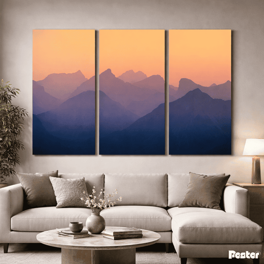 Twilight Ridges - 3 Panel Wall Art - #3SA010 - Postor.pk