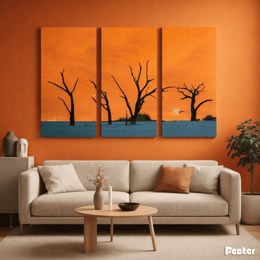 Savannah Embers - 3 Panel Wall Art - #3SA012 - Postor.pk