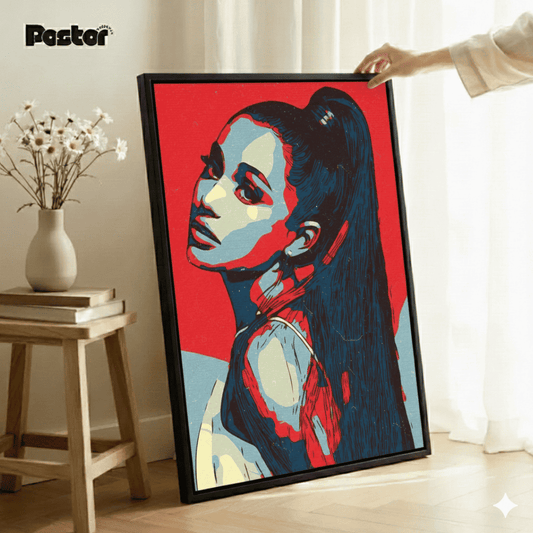 The Ariana Grande Pop Art Statement Piece - Framed Poster #P122 - Postor.pk