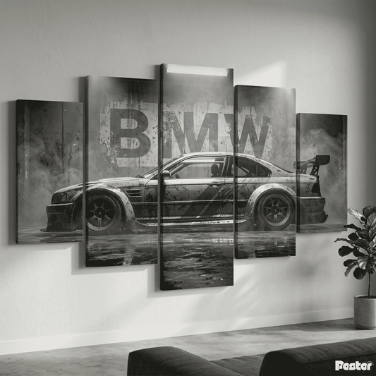 BMW M3 GTR Heritage Edition | 5-Panel Canvas Wall Art