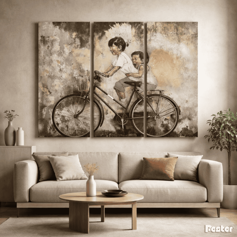 Youthful Journey - 3 Panel Wall Art - #3SA015 - Postor.pk