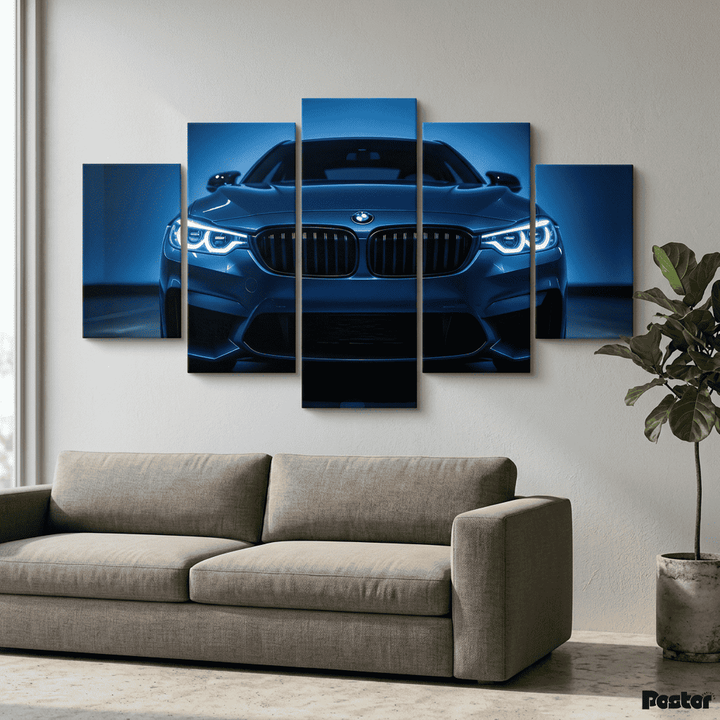 BMW M5 Competition Shadow Edition | 5-Panel Canvas Wall Art