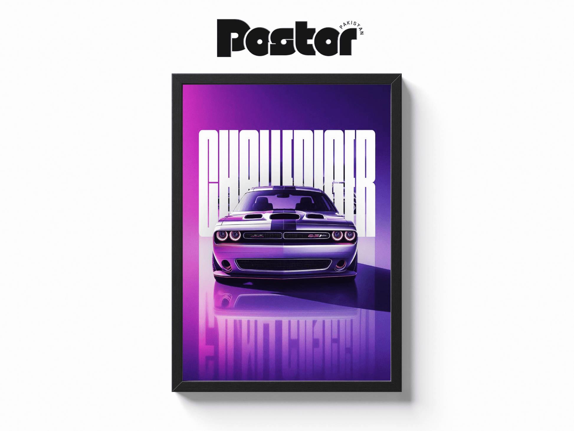 Dodge Challenger Muscle Car Framed Art Poster - #P026