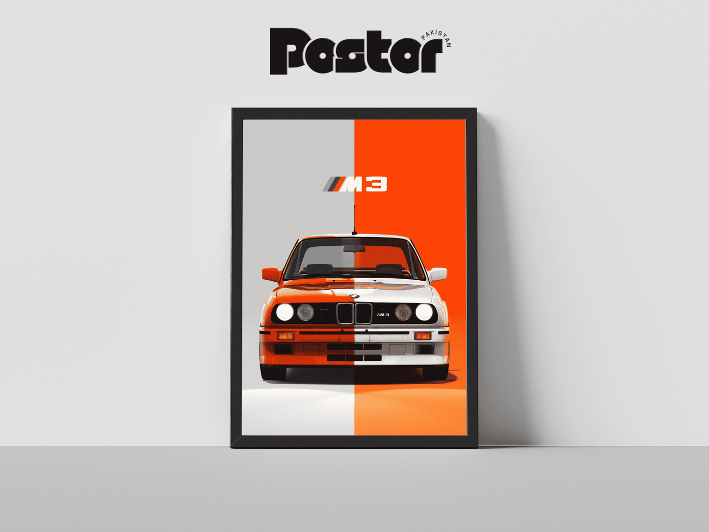 BMW M3 Split-Color Framed Poster - #P089