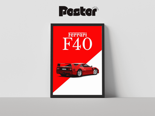 Ferrari F40 Framed Poster - #P088
