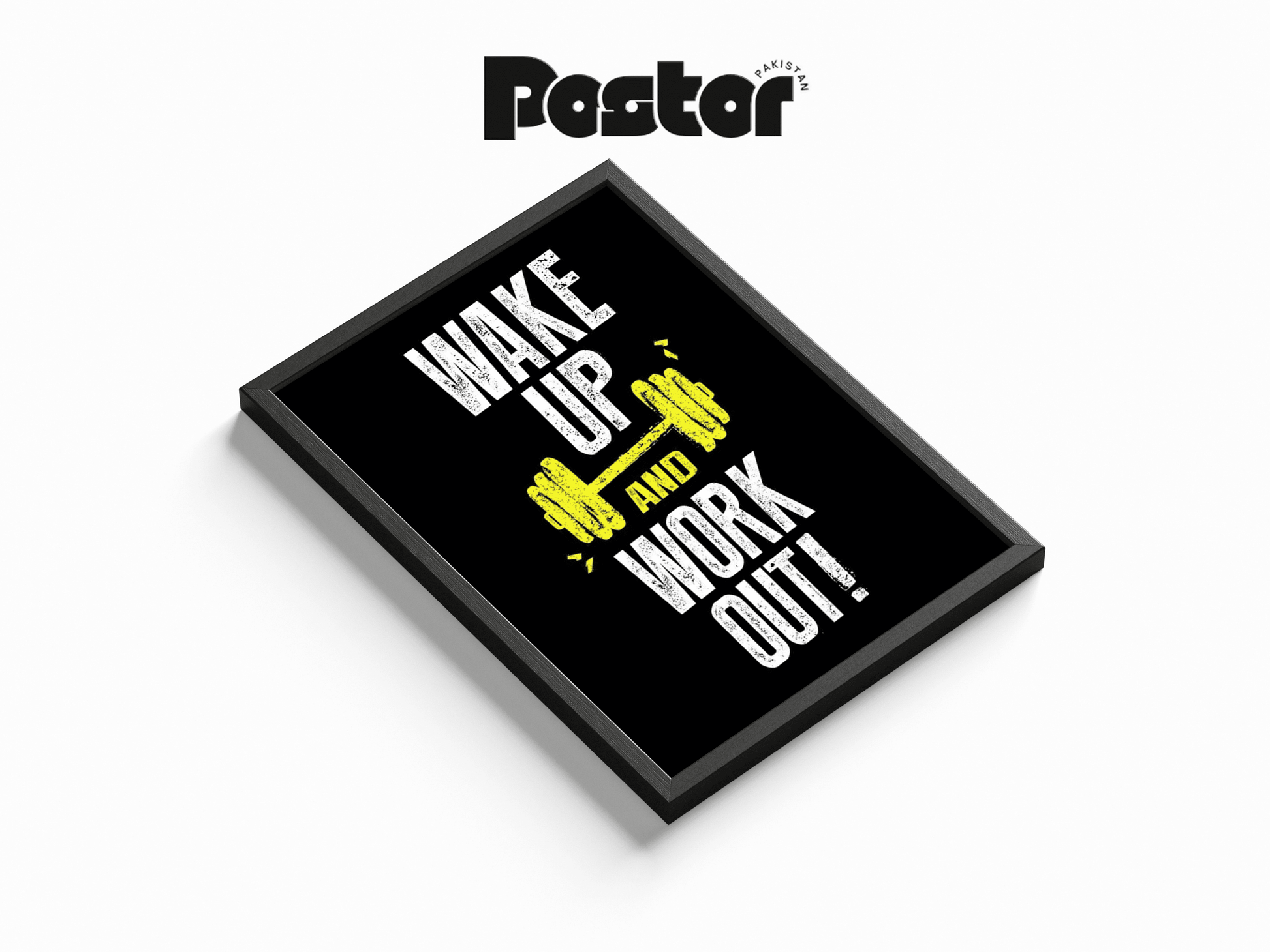 "Wake Up And Work Out" Motivational Gym Framed Poster - #P014