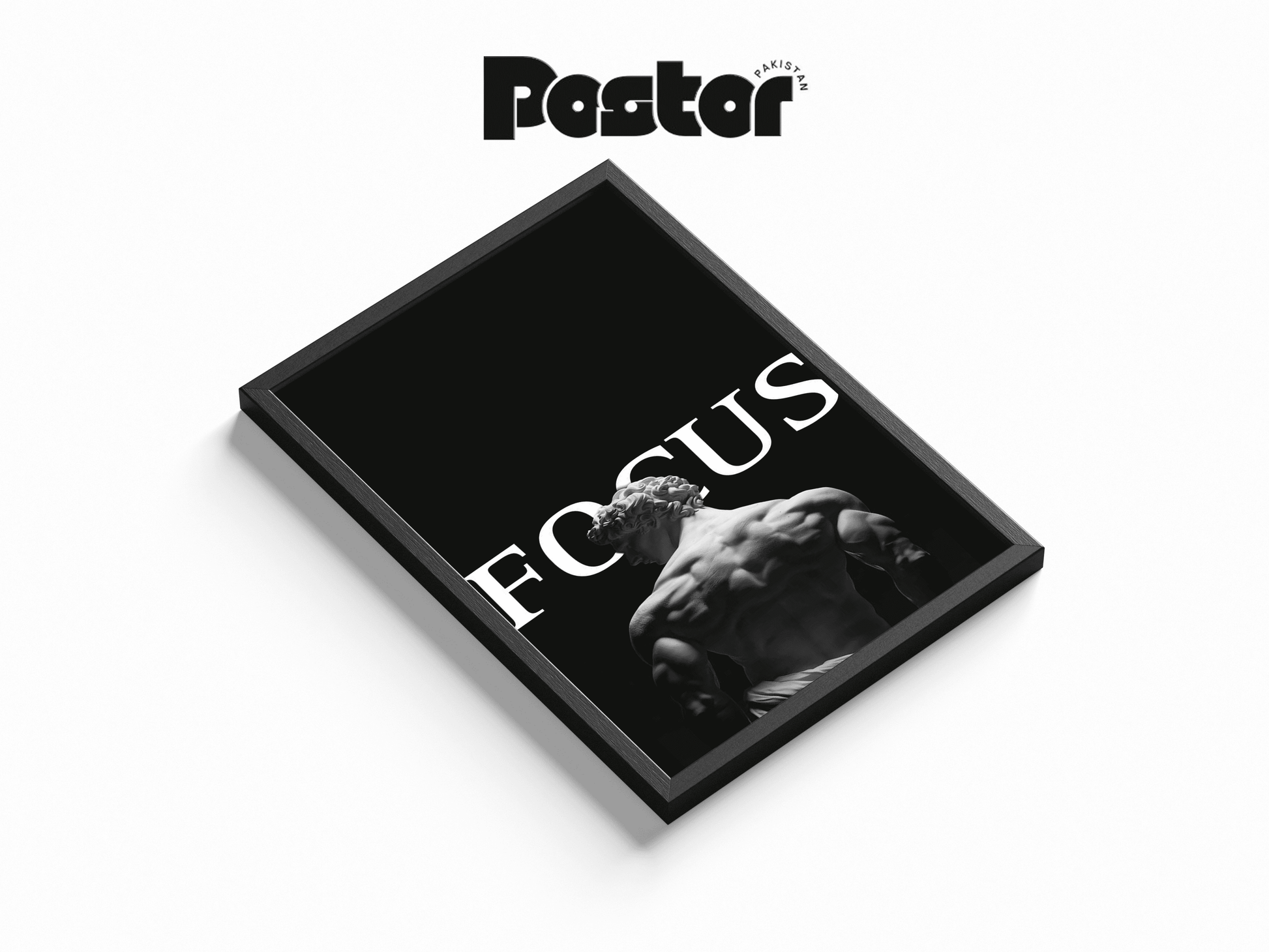 FOCUS" David Statue Framed Art Poster - #P008
