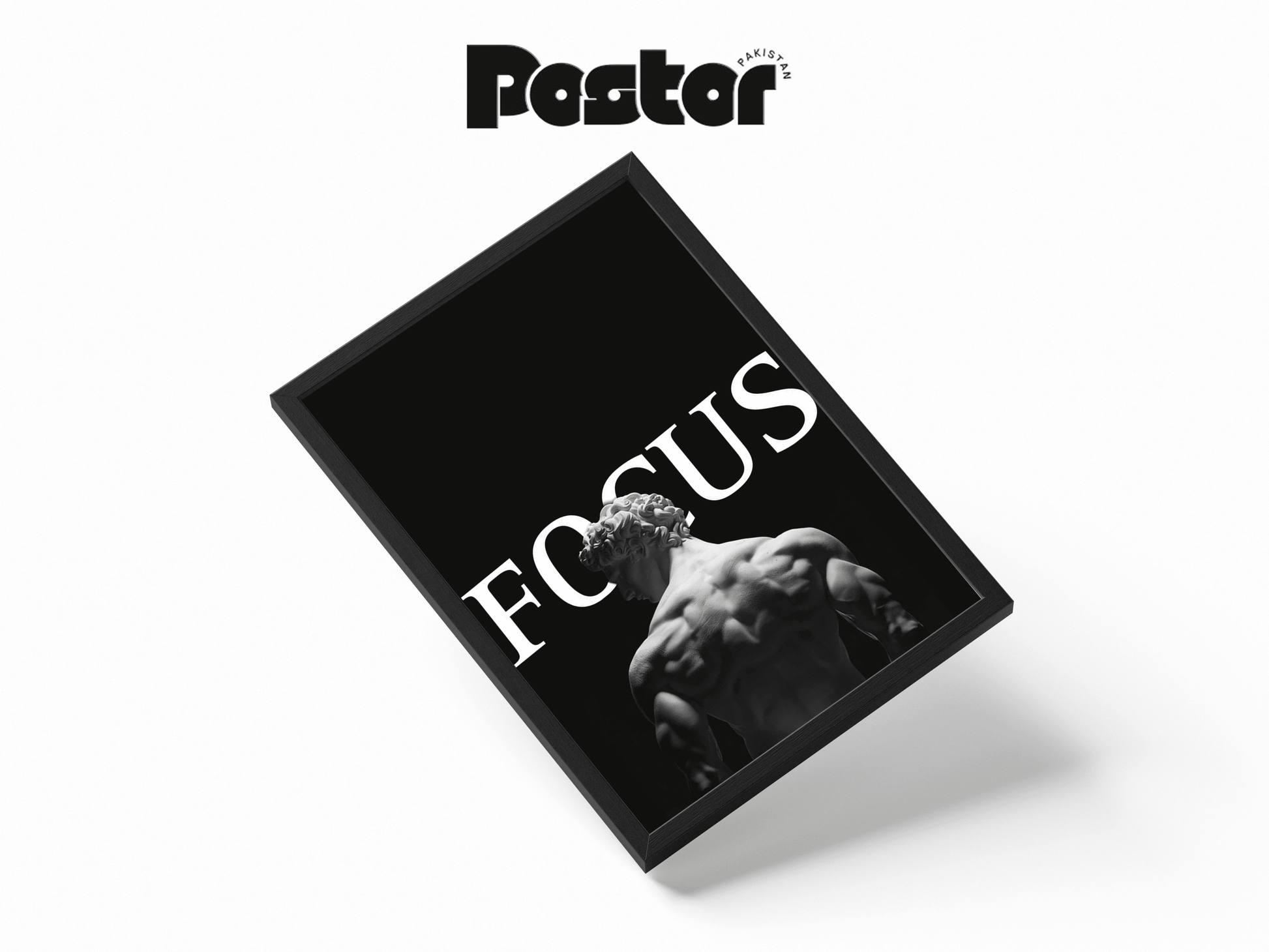 FOCUS" David Statue Framed Art Poster - #P008