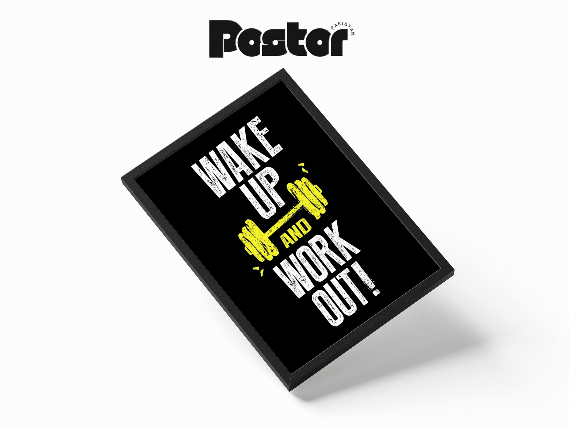 "Wake Up And Work Out" Motivational Gym Framed Poster - #P014