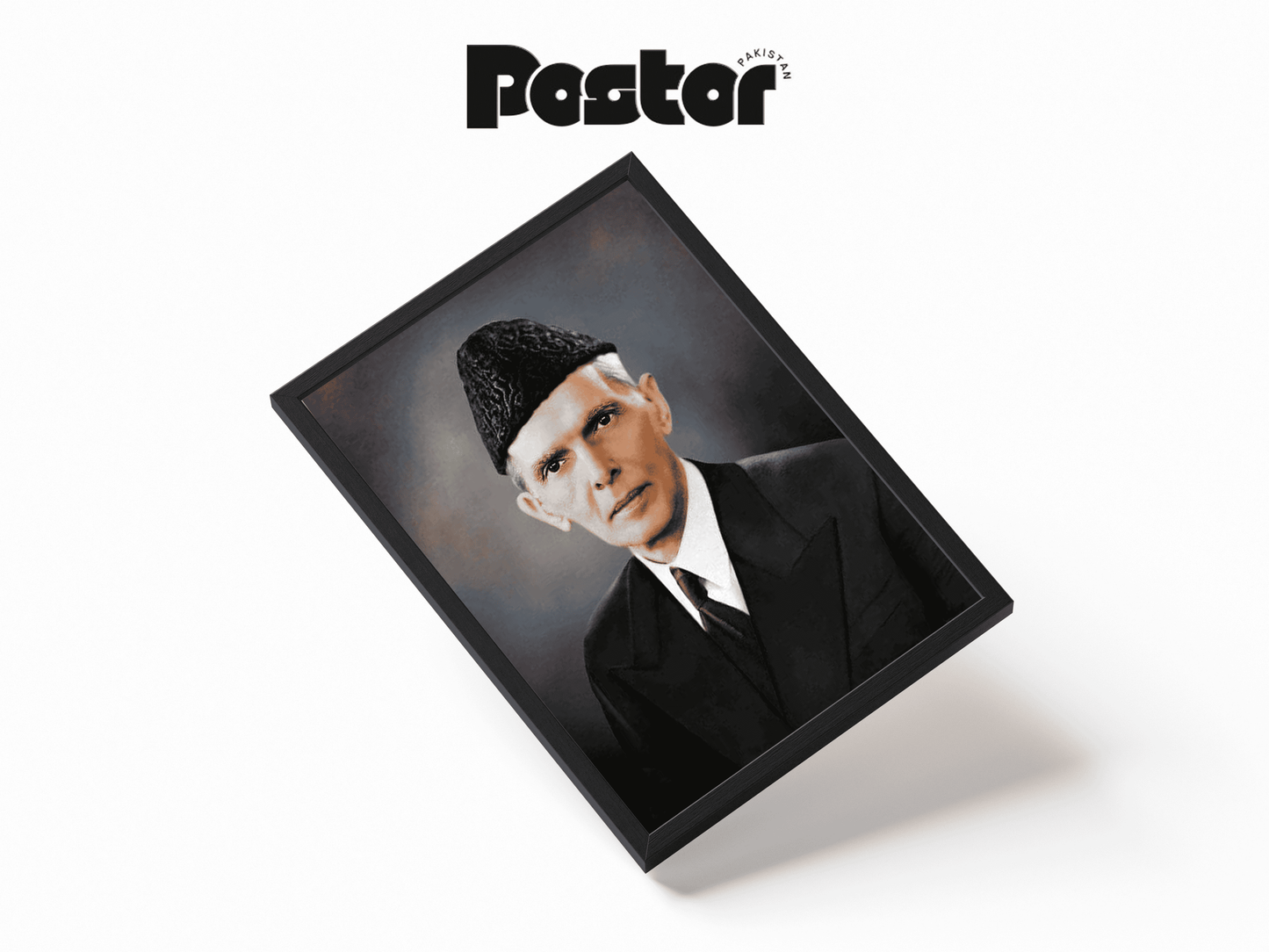 Quaid-e-Azam Muhammad Ali Jinnah Framed Art Poster - #P017