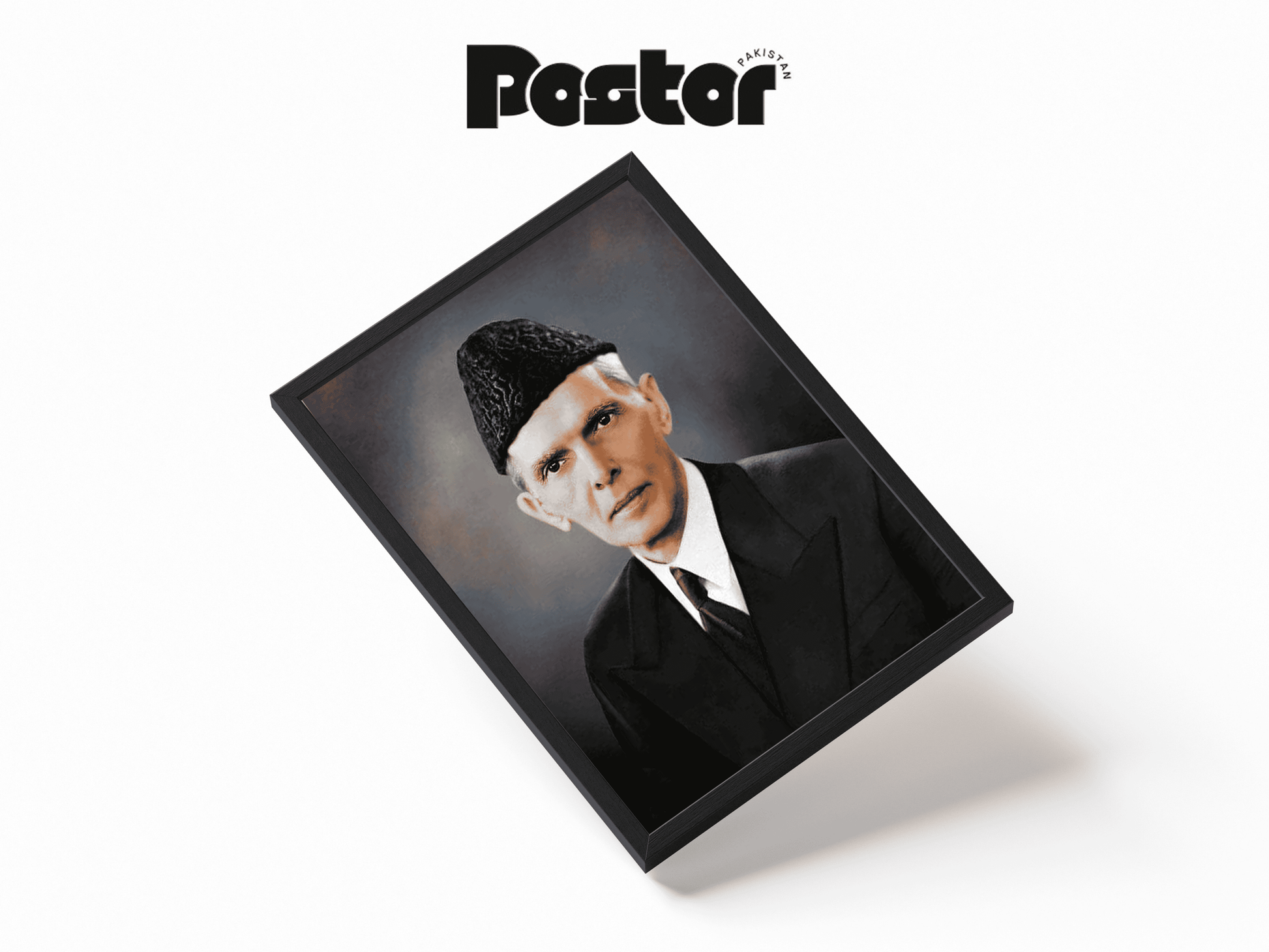 Quaid-e-Azam Muhammad Ali Jinnah Framed Art Poster - #P017