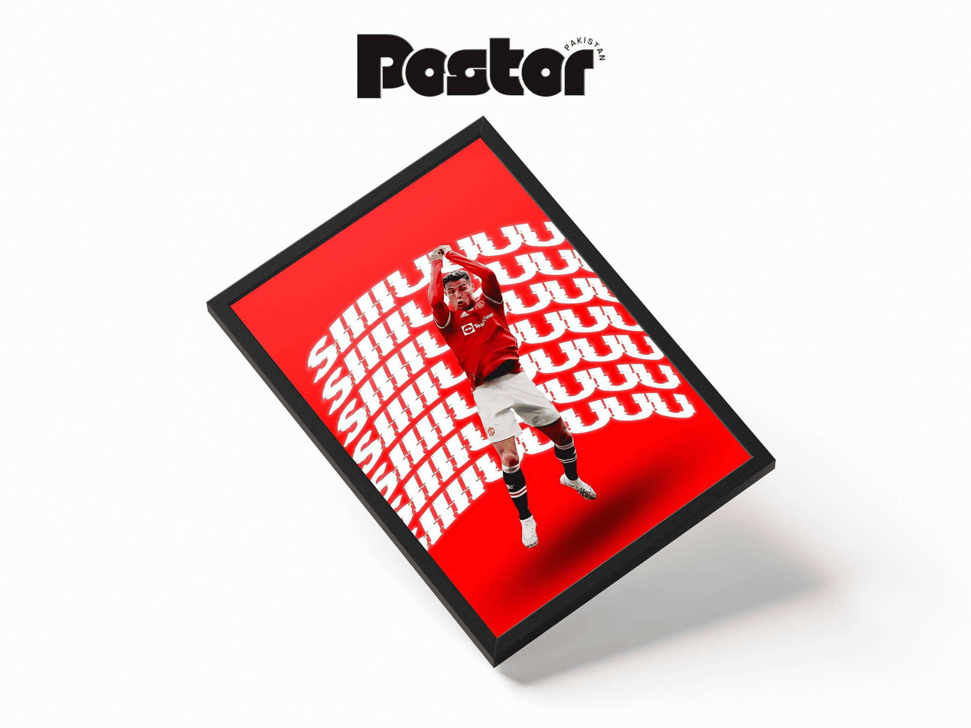 Cristiano Ronaldo "Siiiuuu" Celebration Framed Art Poster - #P023