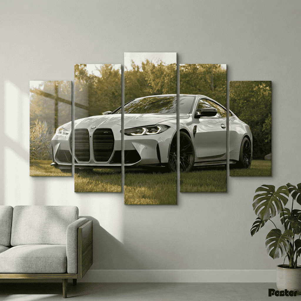 BMW M4 Competition | 5-Panel Canvas Wall Art