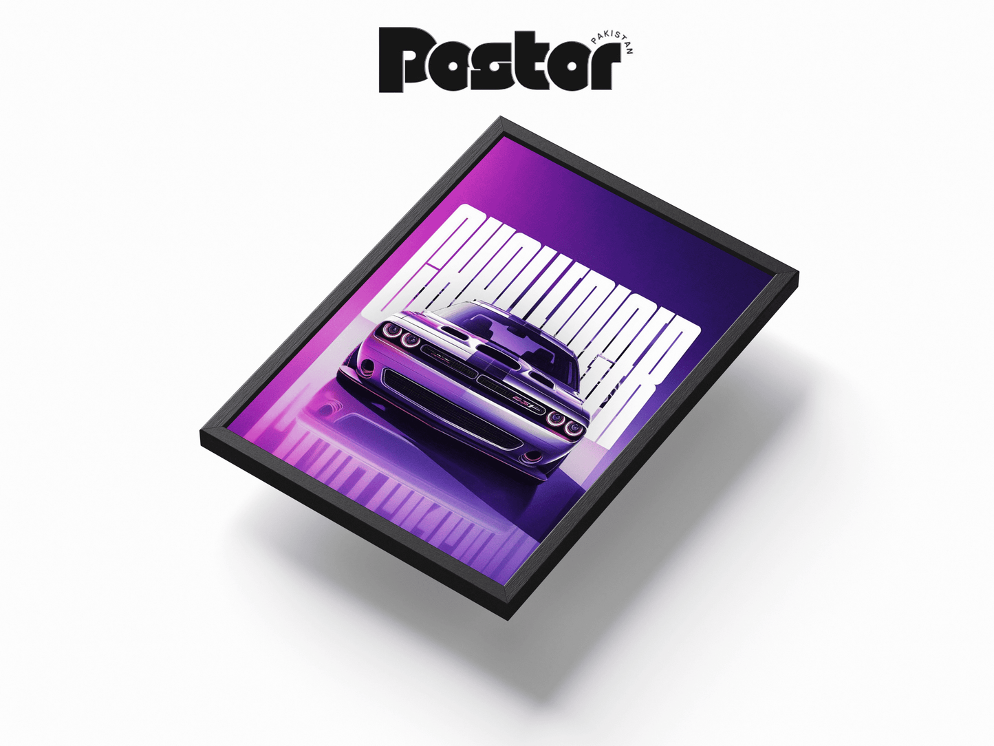 Dodge Challenger Muscle Car Framed Art Poster - #P026