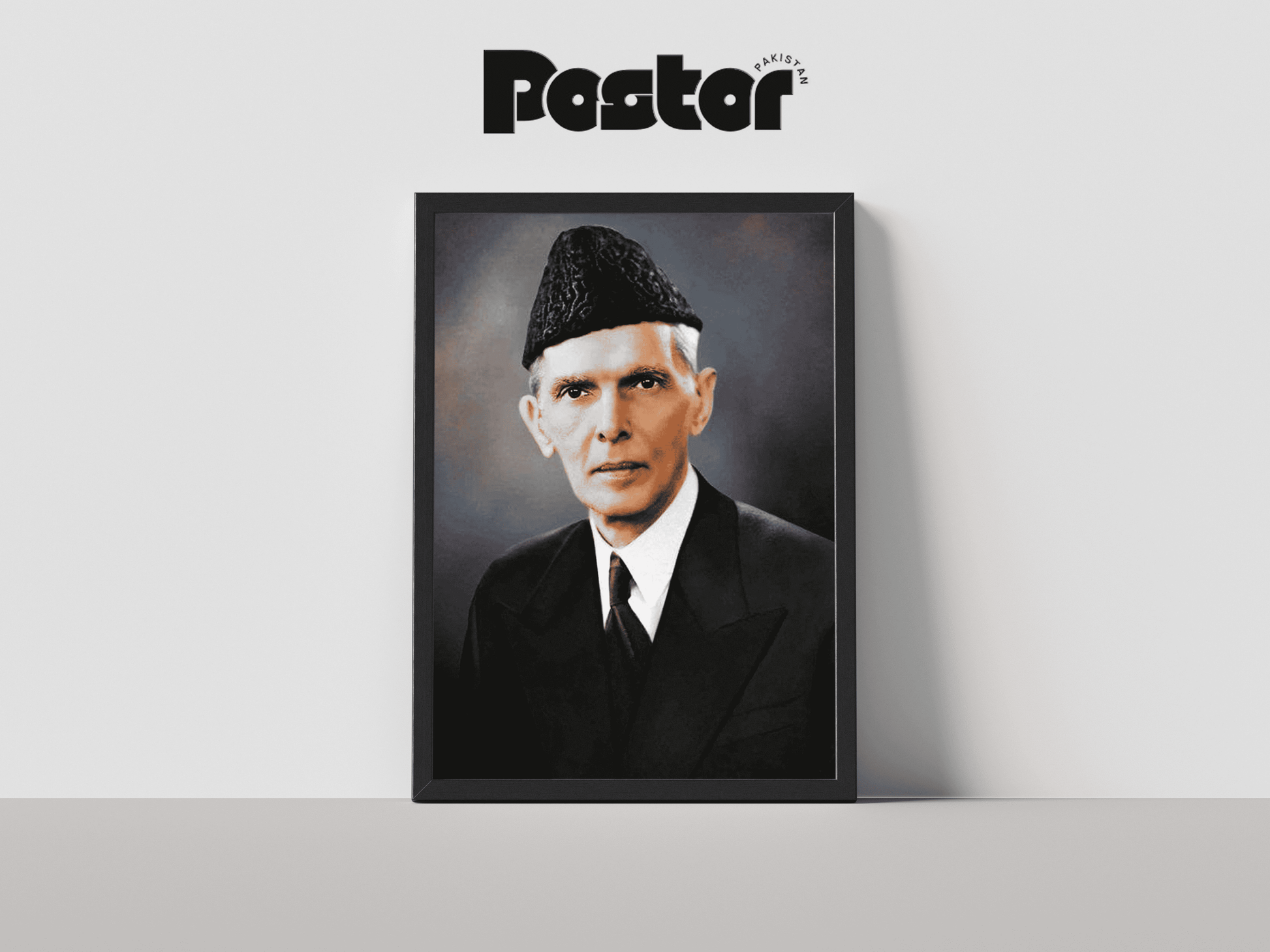 Quaid-e-Azam Muhammad Ali Jinnah Framed Art Poster - #P017