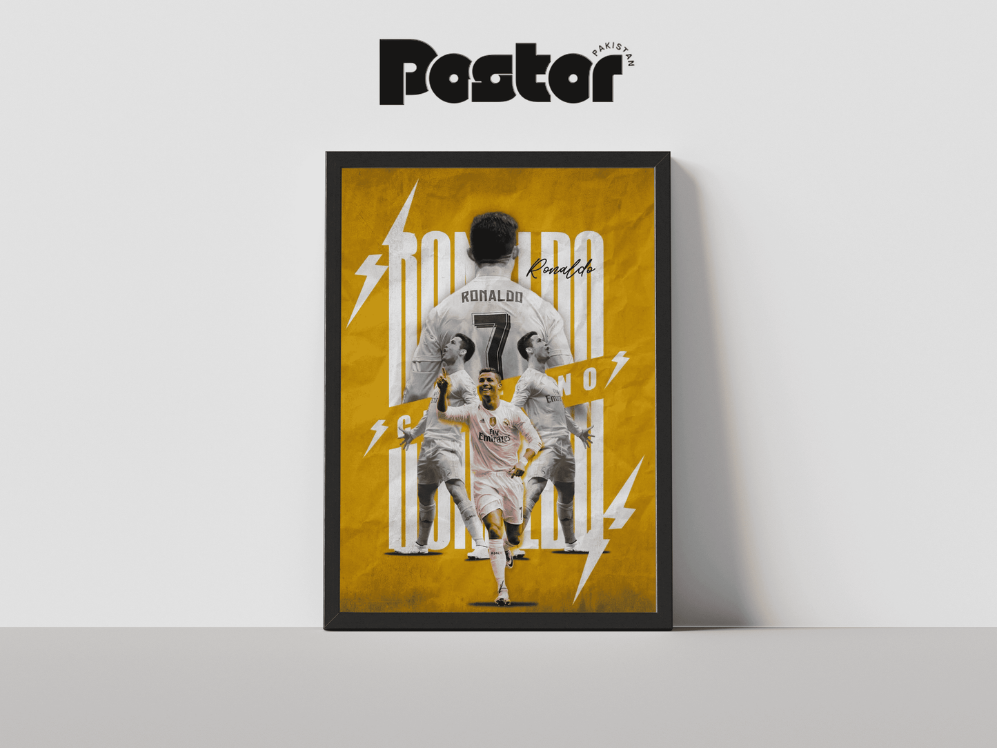 Cristiano Ronaldo "Sii!" Celebration Framed Art Poster - #P018
