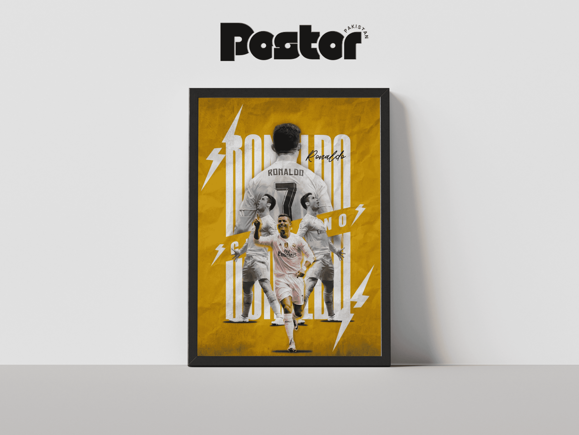 Cristiano Ronaldo "Sii!" Celebration Framed Art Poster - #P018