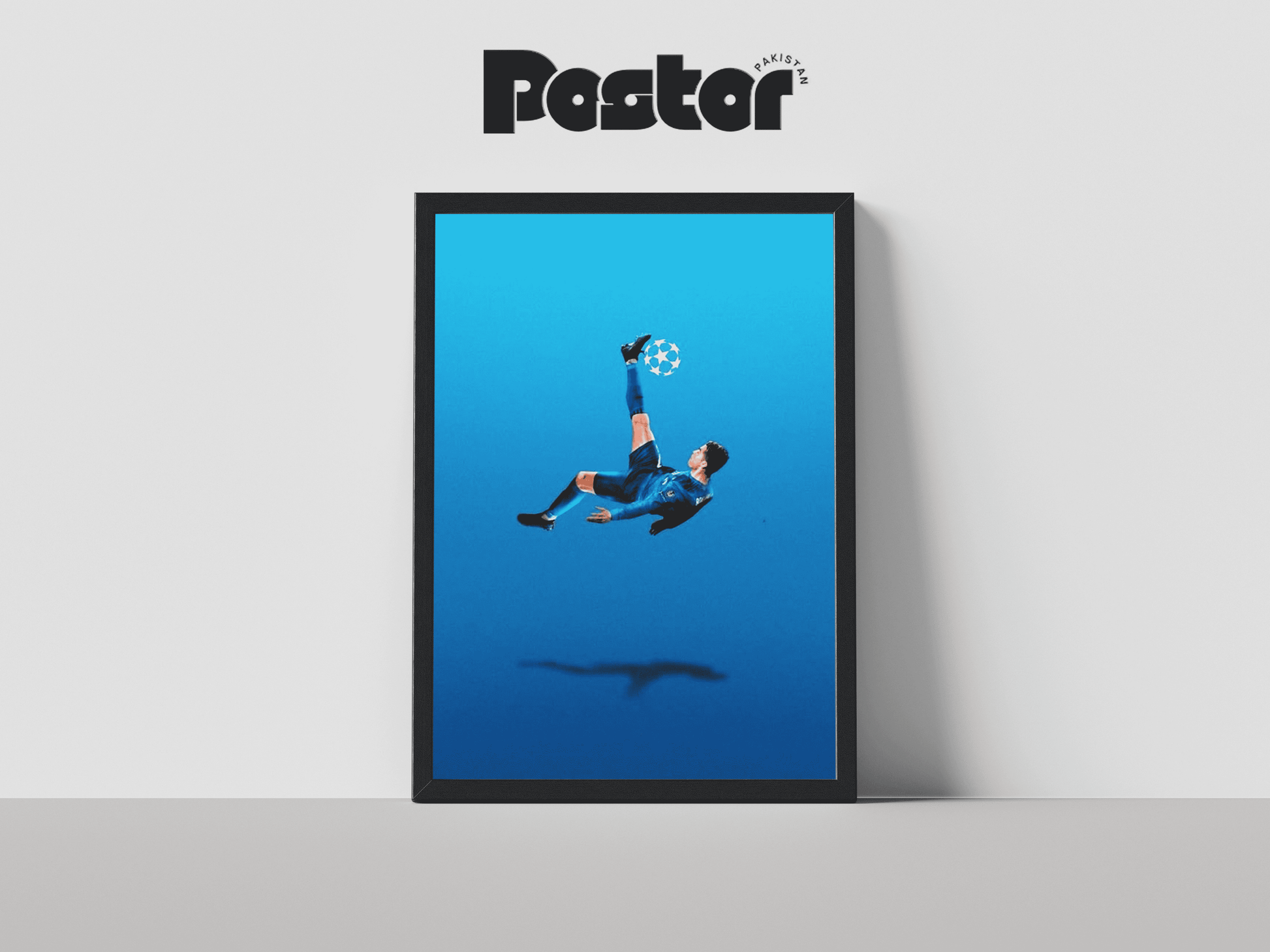 Cristiano Ronaldo Bicycle Kick Framed Art Poster - #P020
