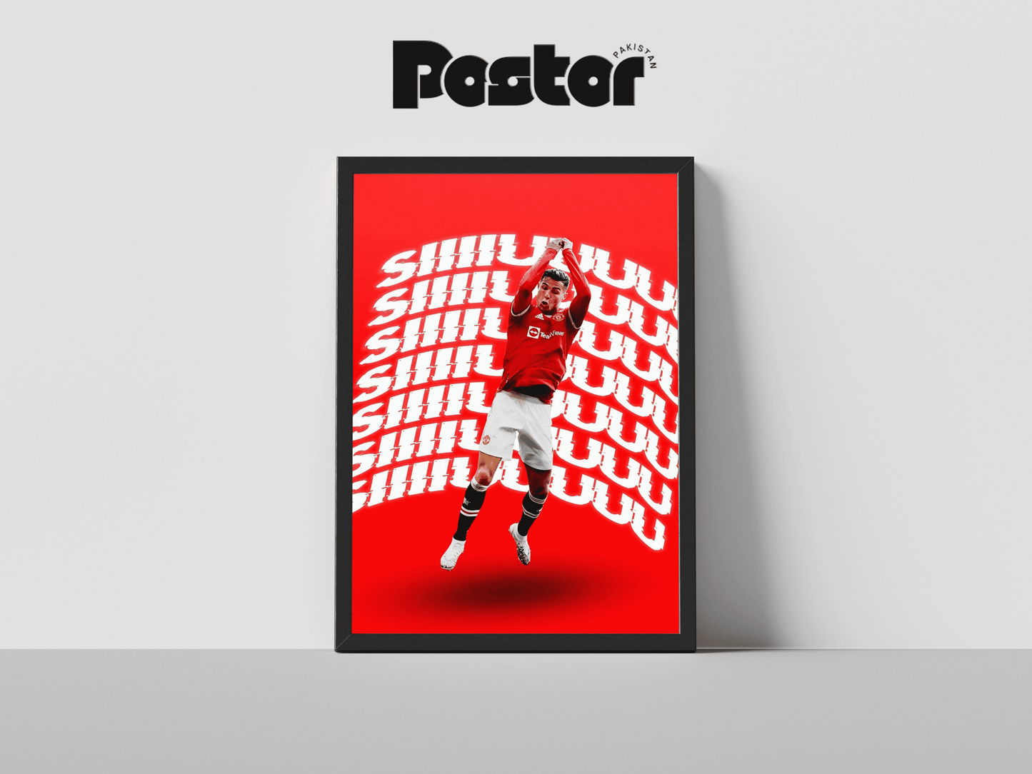 Cristiano Ronaldo "Siiiuuu" Celebration Framed Art Poster - #P023