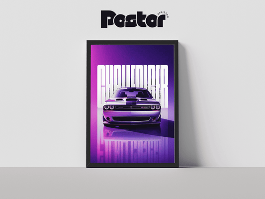 Dodge Challenger Muscle Car Framed Art Poster - #P026
