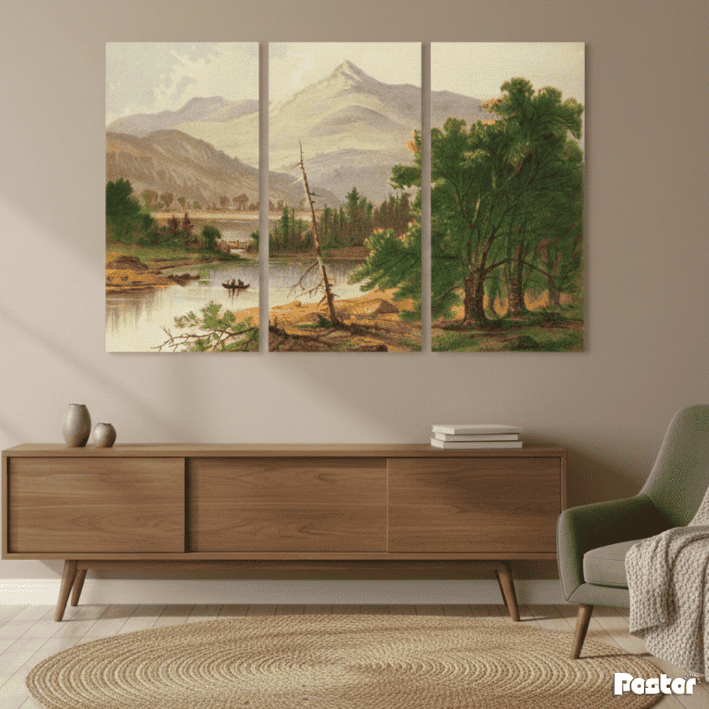 Alpine Reflection - 3 Panel Wall Art - #3SA005 - Postor.pk