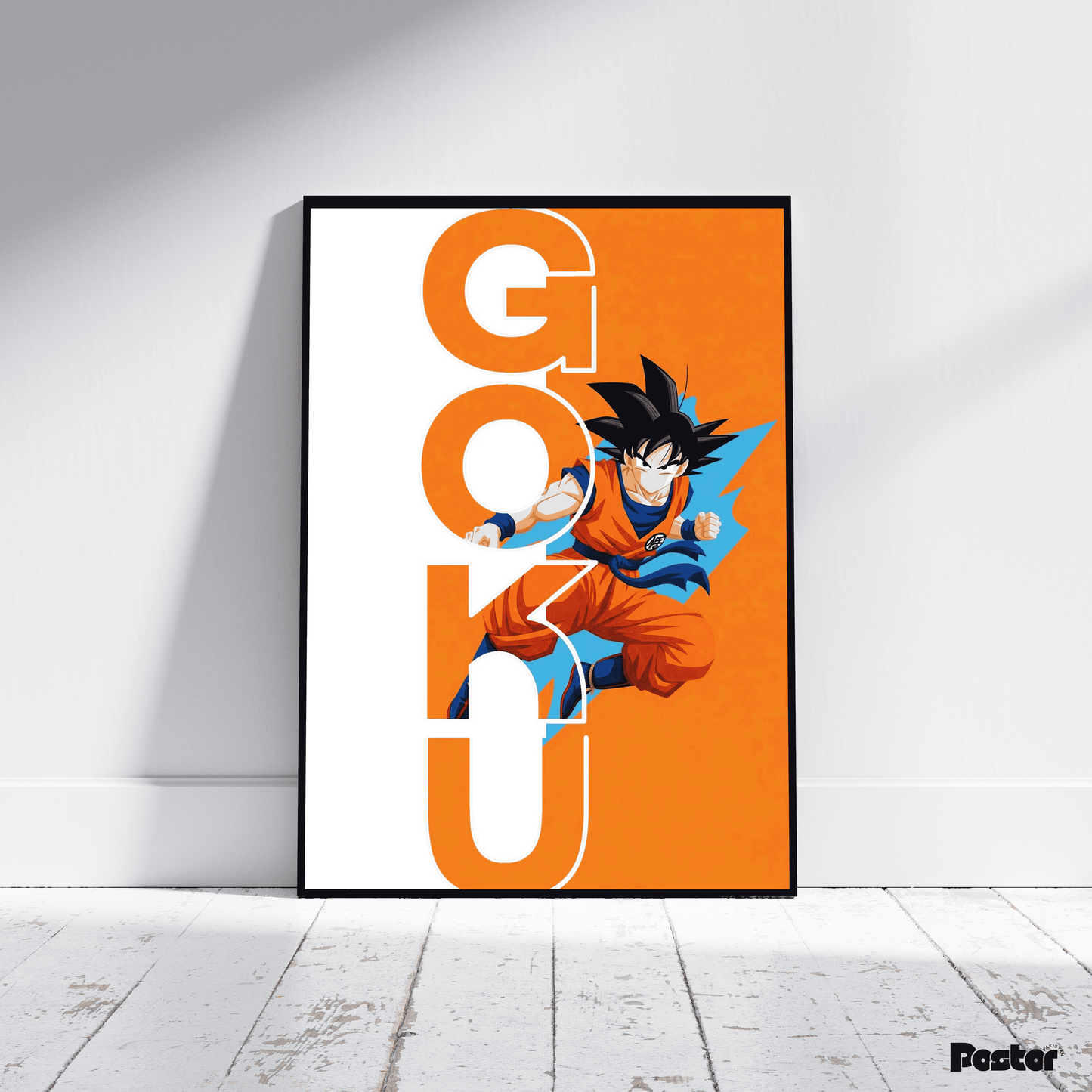 Goku Saiyan Saga Battle Stance Framed Anime Poster - #P134