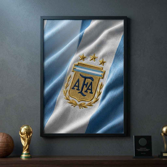 Argentina AFA 3-Star Jersey Texture Poster