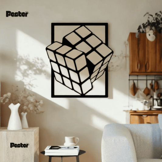 Rubik's Cube 3D Acrylic Wall Art - #A004