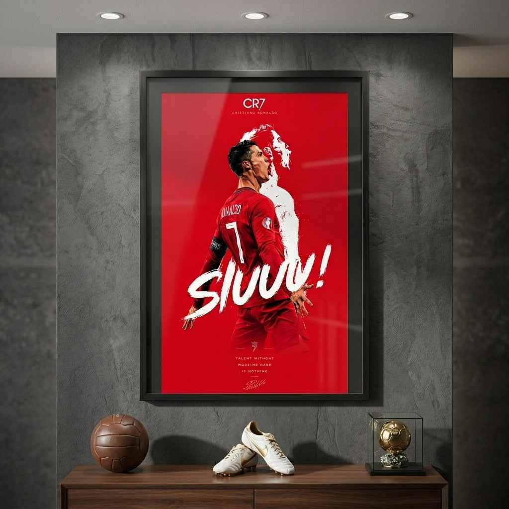 Cristiano Ronaldo Portugal "Siuuu" Celebration Poster