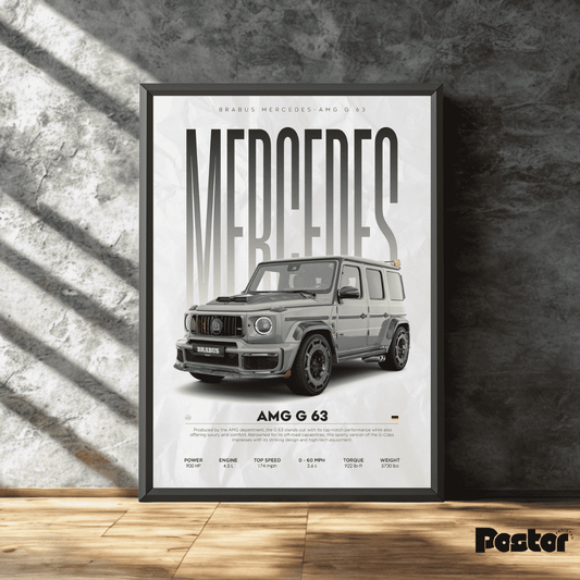 BRABUS Mercedes-AMG G 63 Vehicle Specs Framed Poster - #P051
