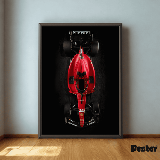 Ferrari Formula 1 Car Top View Framed Art Poster - #P044