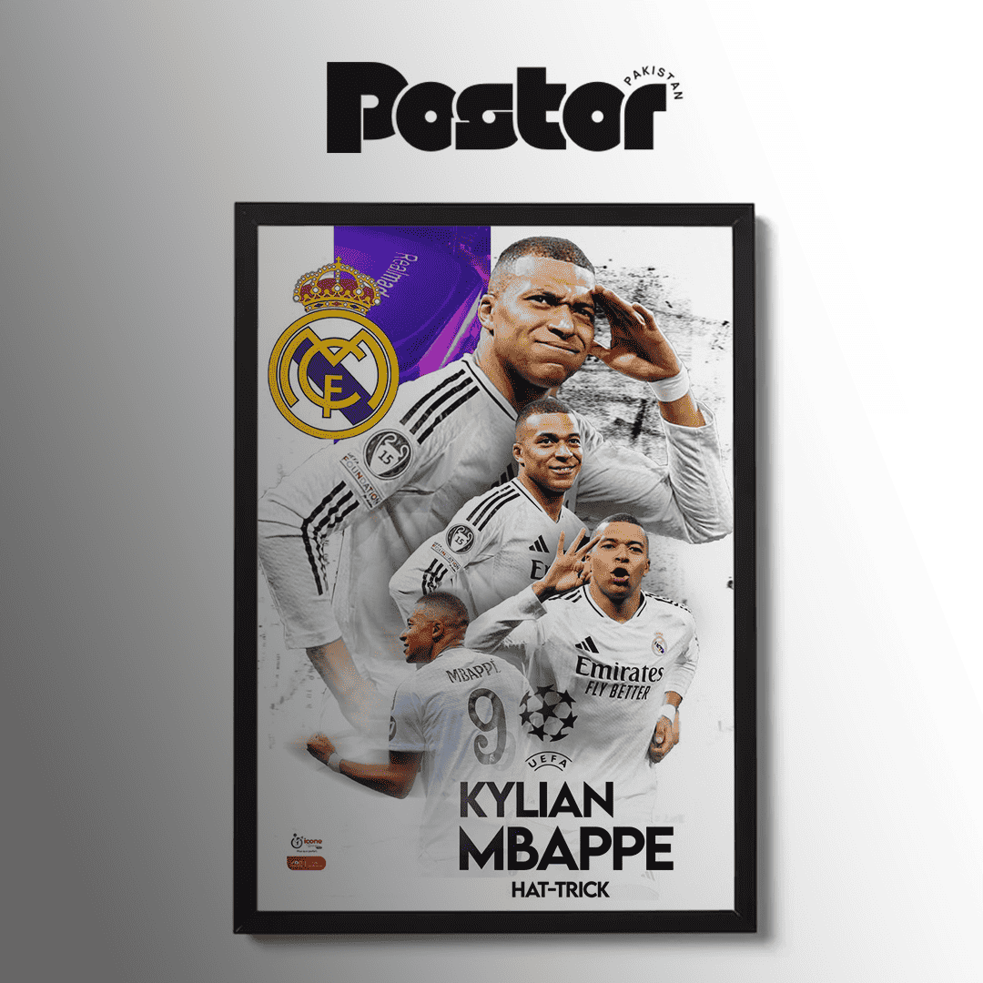 Kylian Mbappé Real Madrid Framed Poster - #P038 - Postor.pk