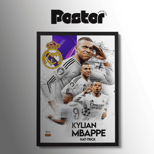 Kylian Mbappé Real Madrid Framed Poster - #P038 - Postor.pk