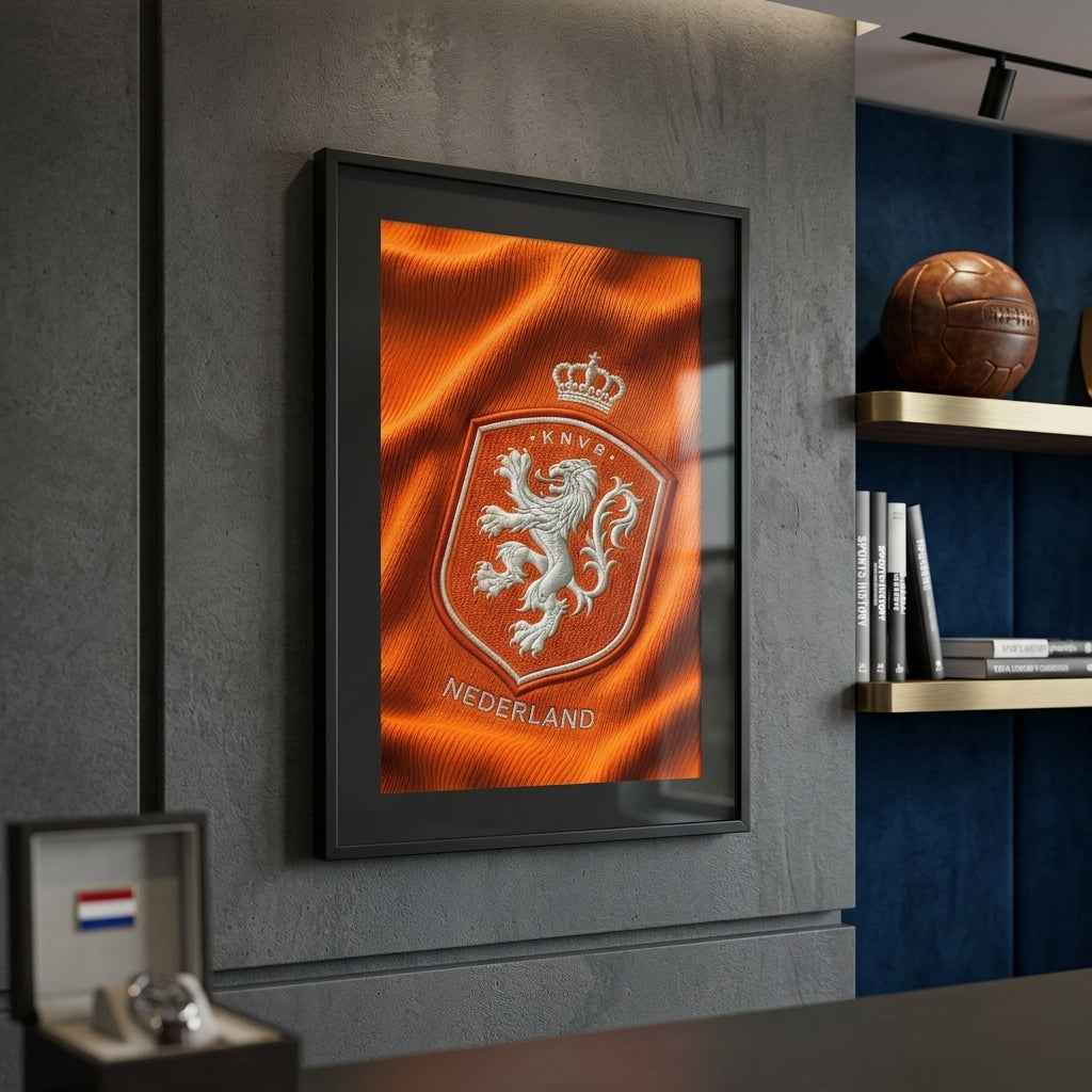 Netherlands KNVB Dutch Lion Jersey Texture Poster