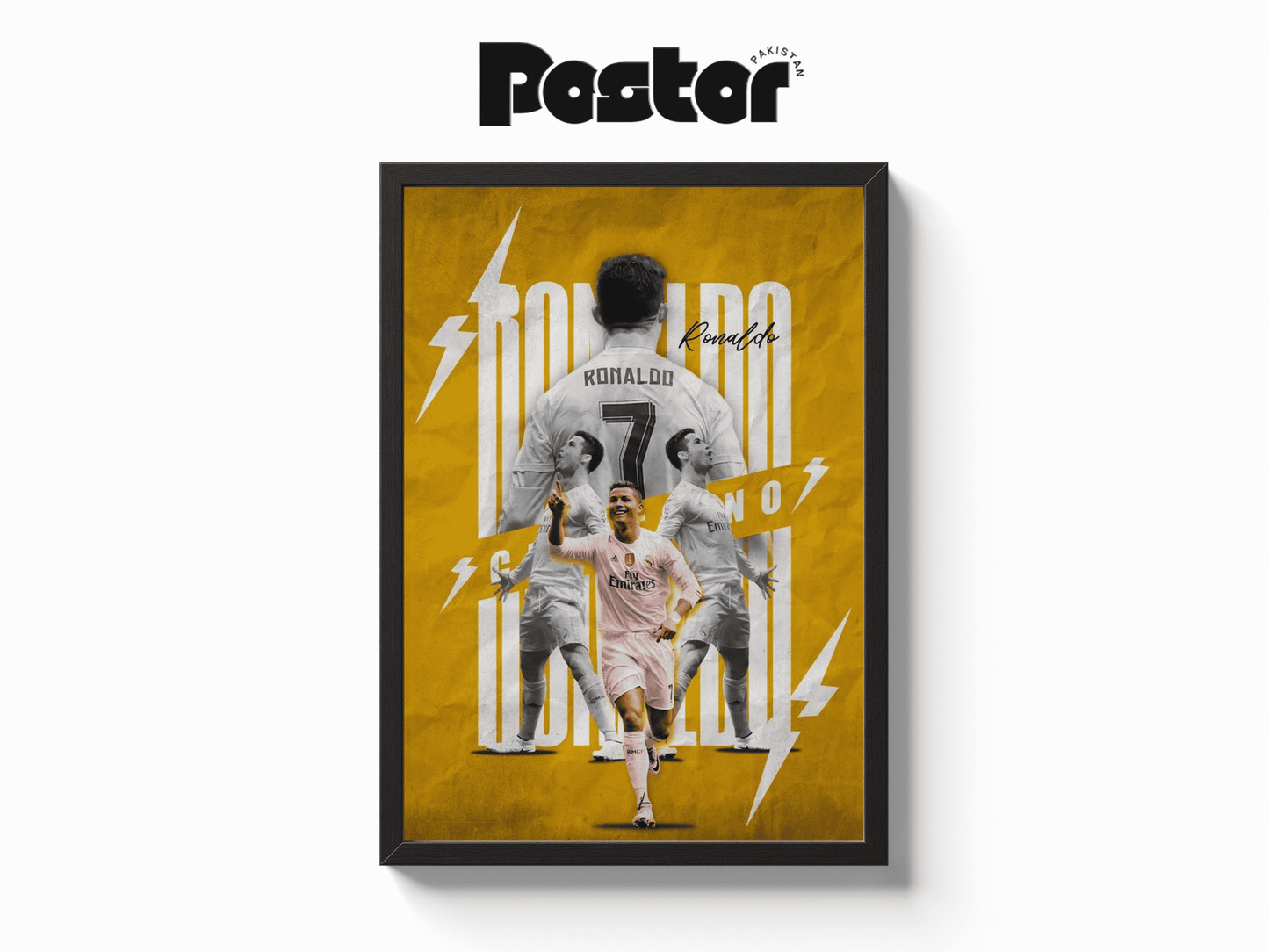 Cristiano Ronaldo "Sii!" Celebration Framed Art Poster - #P018