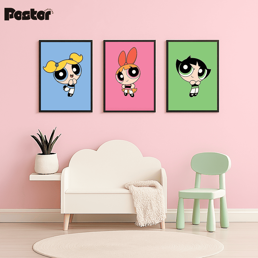 The Powerpuff Girls - Framed Poster Set - #P095 - Postor.pk