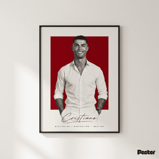 Cristiano Ronaldo "Discipline & Dedication" Premium Wall Art