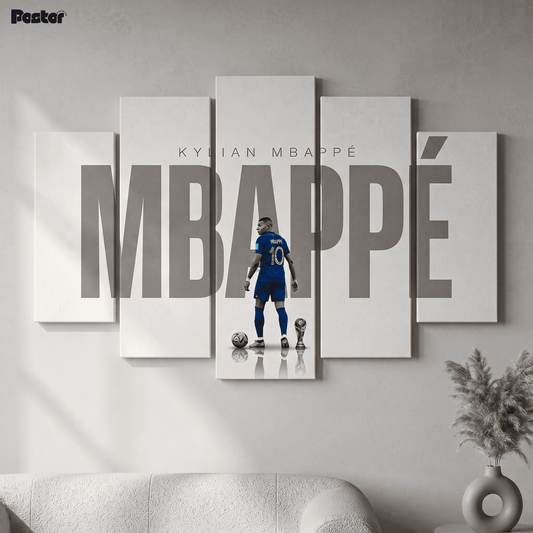 Kylian Mbappe International 5 Panel Split Art - Postor.pk