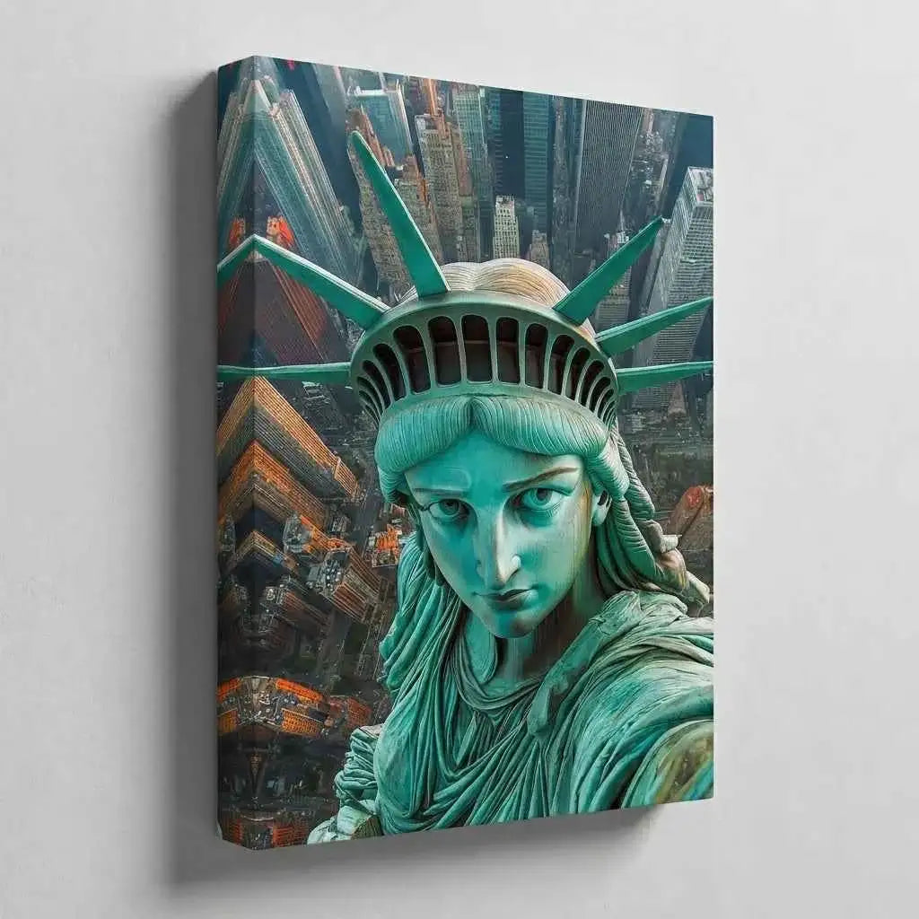 Statue of Liberty Cinematic New York Cityscape