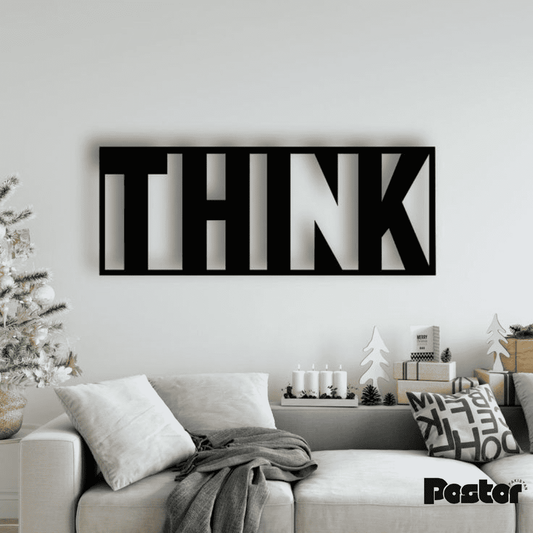"THINK" Large Size 3D Acrylic Wall Art - #A002