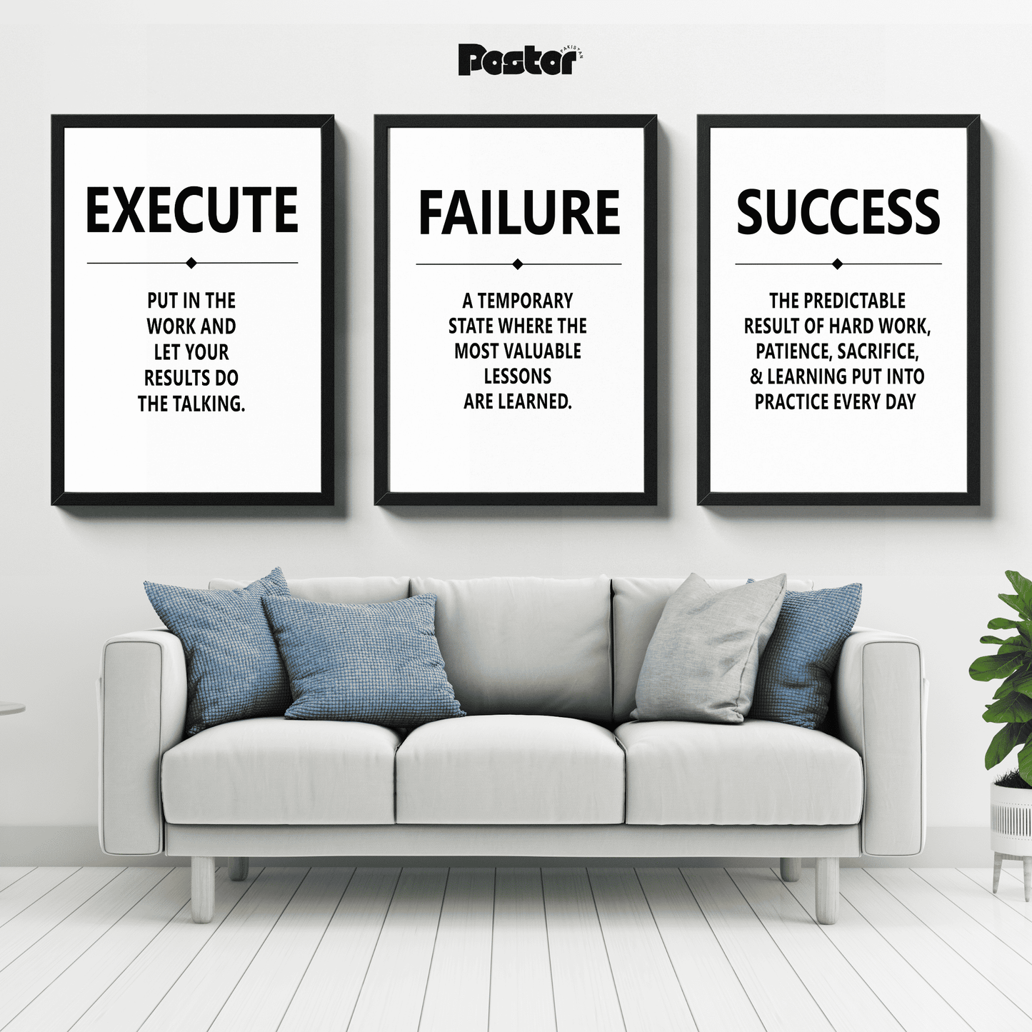 Execute Failure Success - Framed Poster Set #P092