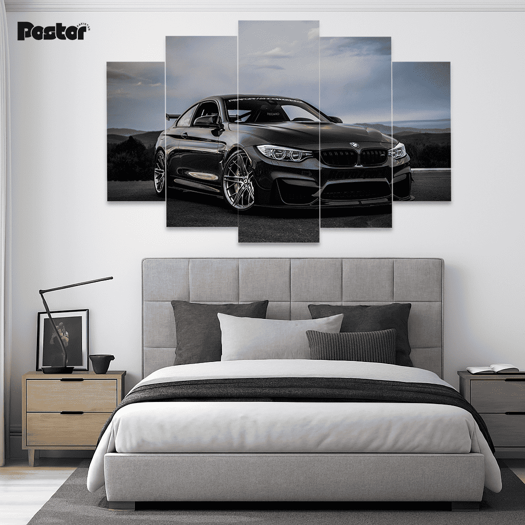 BMW M-Series 'Twilight Horizon' 5-Panel Canvas Art #S013 - Postor.pk
