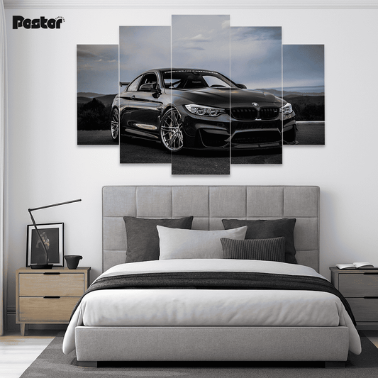 BMW M-Series 'Twilight Horizon' 5-Panel Canvas Art #S013 - Postor.pk
